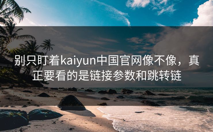 别只盯着kaiyun中国官网像不像，真正要看的是链接参数和跳转链